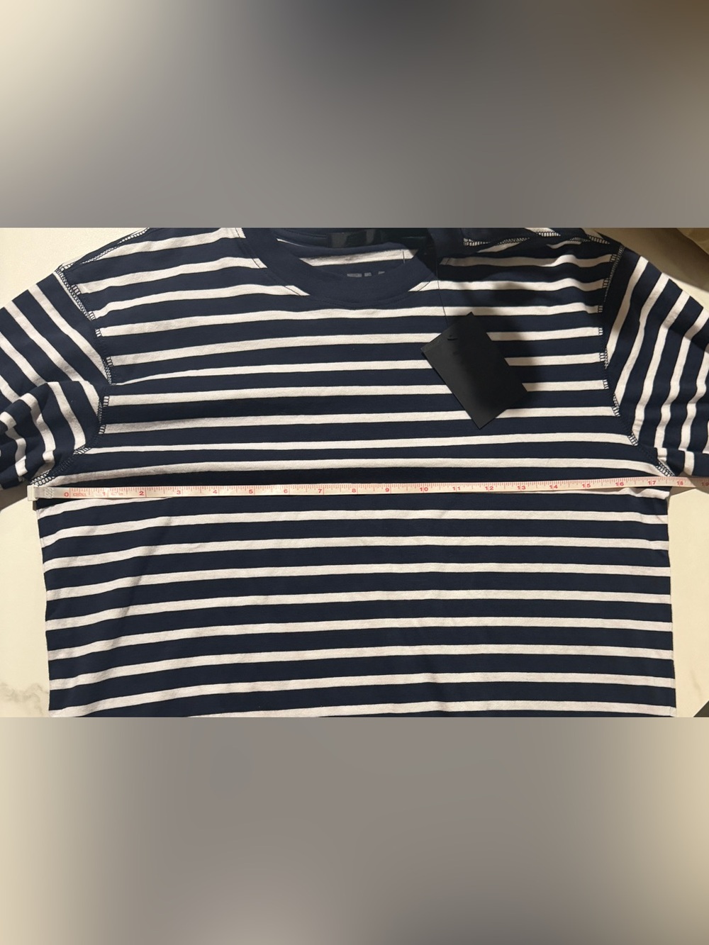 ATM Anthony Thomas Melillo Navy and White Striped Long-Sleeve Crew - Picture 6 of 8